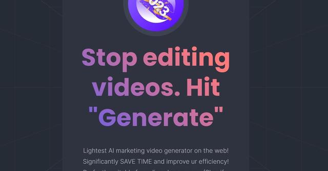 Boolvideo - AI Marketing Video Generator for Online Shop owners.