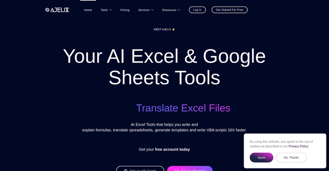 Ajelix - Provides VBA script and formula generator & explainer.