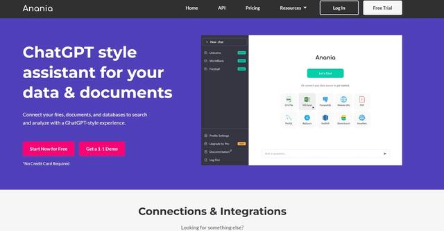 Anania - Robotic data analyst with chat interface for data and document analytics