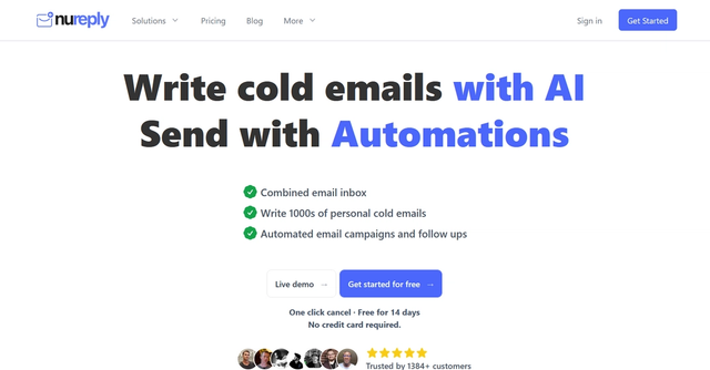 Nureply - Effecient and Effortless Cold Emails using AI