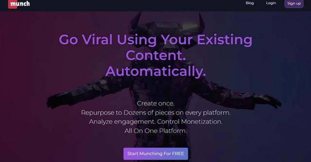 Munch - Create short clips from long-form videos to maximize social media exposure