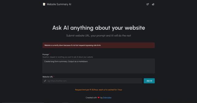 Website Summary AI - Summarizing websites for better accessibility.