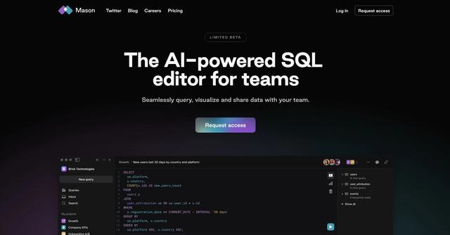 Mason - Mason is a data analytics tool designed to help software development teams quickly answer questions about their data.