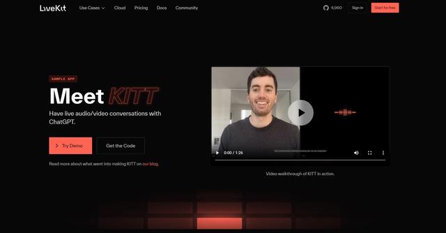 Kitt - Engage in live interactions with ChatGPT using KITT, a versatile AI communication tool