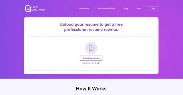 Leet Resumes - Leet Resumes offers a free professional resume writing service that utilizes data-driven and ATS-optimized methods to create personalized resumes for users.