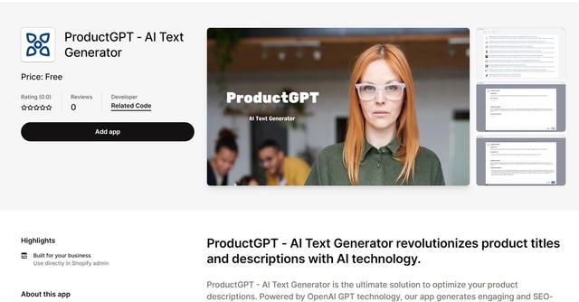 ProductGPT - ProductGPT - AI Text Generator revolutionizes product titles and descriptions with AI technology.
