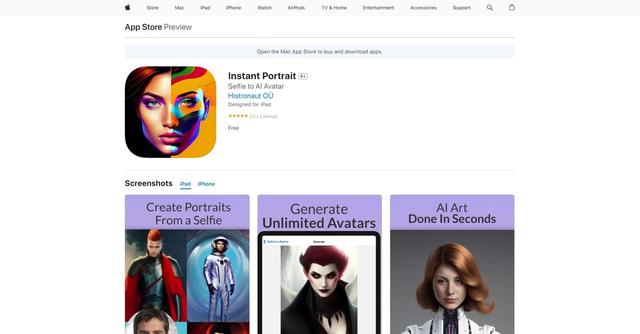 Instant Potrait - App that creates portraits from selfies.