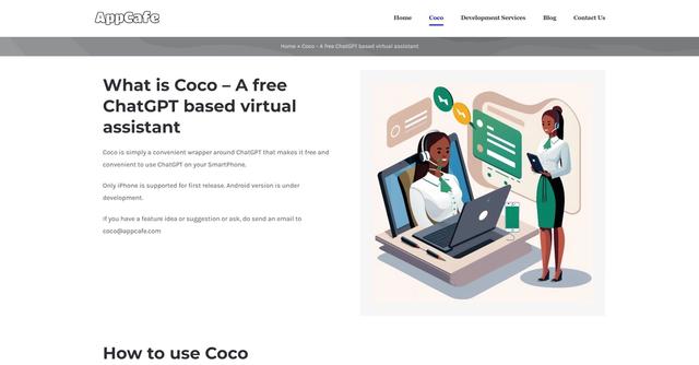 Coco - Simplified ChatGPT usage with virtual assistant.