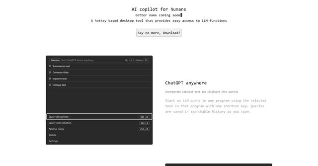 Ilmui.dev - A hotkey based desktop tool that provides easy access to LLM functions