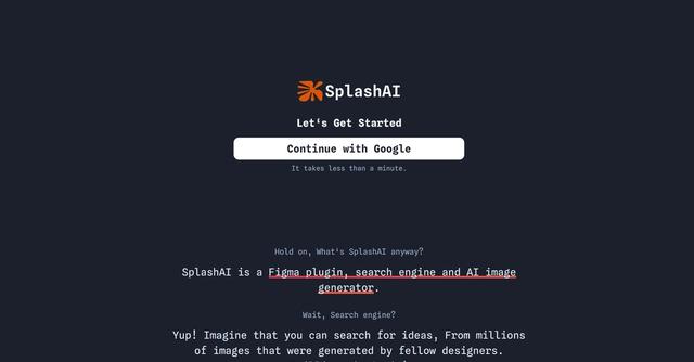 SplashAI - SplashAI is a powerful tool that combines a Figma plugin, search engine, and AI image generator to help designers generate ideas quickly and efficiently.