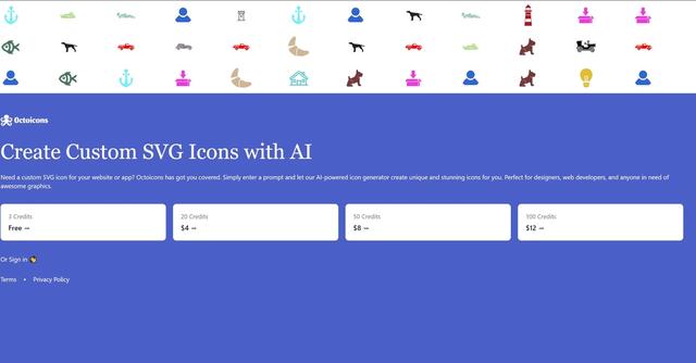 Octoicons - Create Custom SVG Icons with AI.