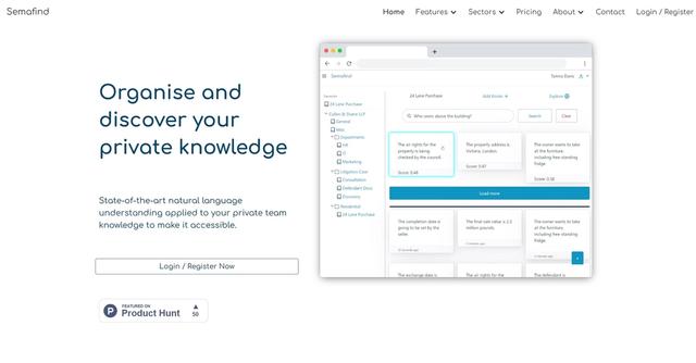Semafind - Organize and discover private knowledge with ease.
