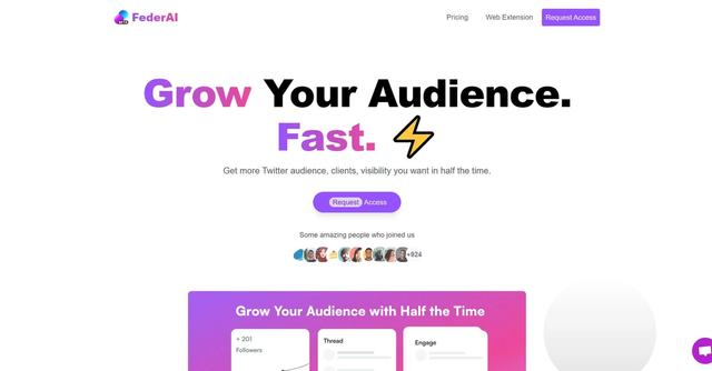 FederAI - FederAI is an AI-powered platform that helps businesses rapidly grow their Twitter audience.