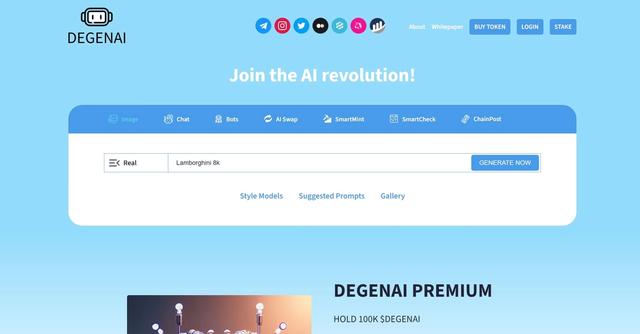 DegenAI - An image generator that produces various styles.
