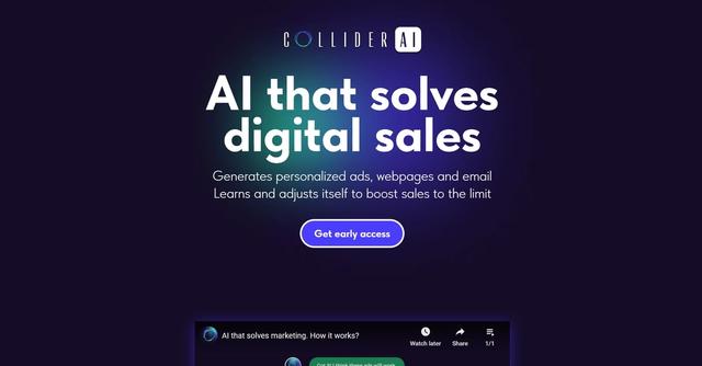 Collider AI - Generated digital sales campaigns.