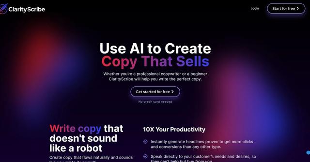 ClarityScribe AI - ClarityScribe AI - Use AI to Create Copy That Sells