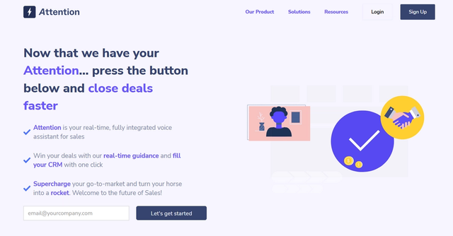 Attention - A voice assistant for sales teams