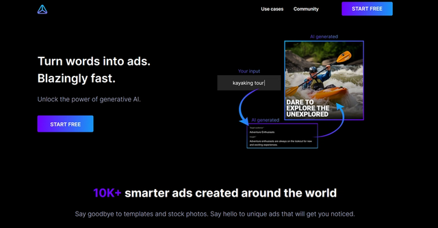 Adout.ai - Privacy-first, real-time ad creation platform free of usage rights.