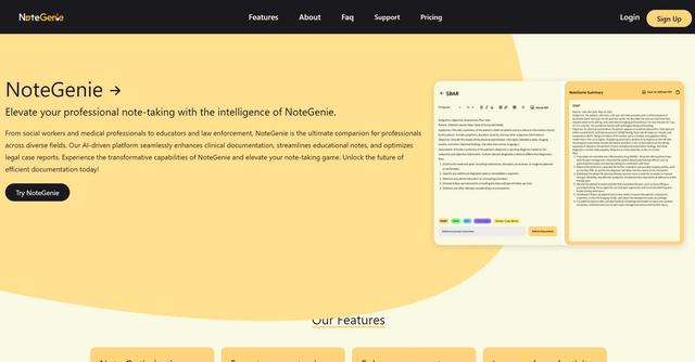 NoteGenie - Elevate your professional note-taking with the intelligence of NoteGenie.