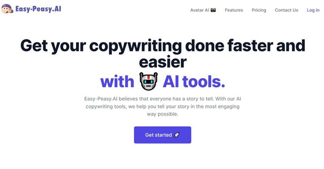 Easy-Peasy.AI - AI copywriting tools to help you tell your story in the most engaging way.