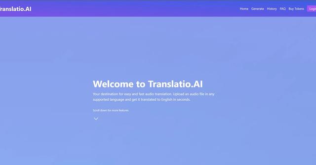 Translatio.AI - Break language barriers, one audio file at a time.