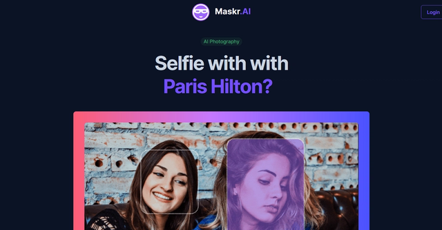 Maskr.AI - Take a photo of yourself and swap the person in the photo