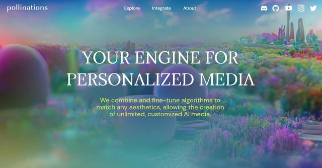 Pollinations - Create, explore, and share AI-generated content with Pollinations' API.
