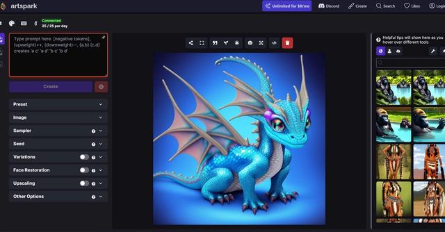 Artspark - Artspark is an AI tool designed to help creators easily create stunning visuals with over 25 customizable presets and a variety of artistic styles.