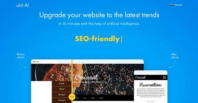 uKit AI - uKit AI is an artificial intelligence tool that allows users to upgrade their websites quickly and easily to the latest trends in just 10 minutes.