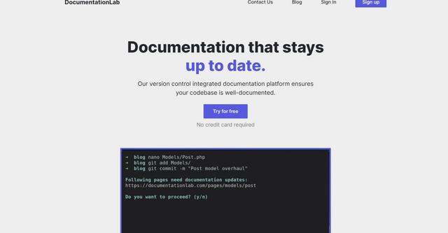 DocumentationLab - Manage and document software development.
