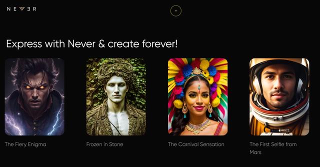 Never - Innovative digital image platform for remarkable photo creation