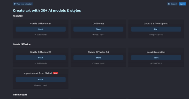 Patience - Create art with 30+ AI models & styles