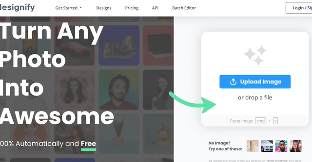 Designify - Create designs from photos with AI-powered tools.