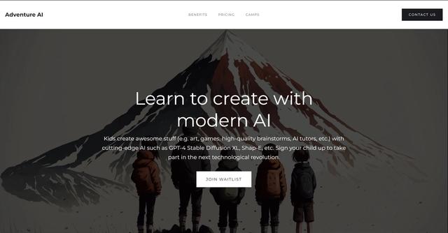 Adventure AI - Adventure AI is an educational social game that provides kids with a self-paced curriculum to learn real AI skills in areas such as AI-assisted art, coding AI, and more
