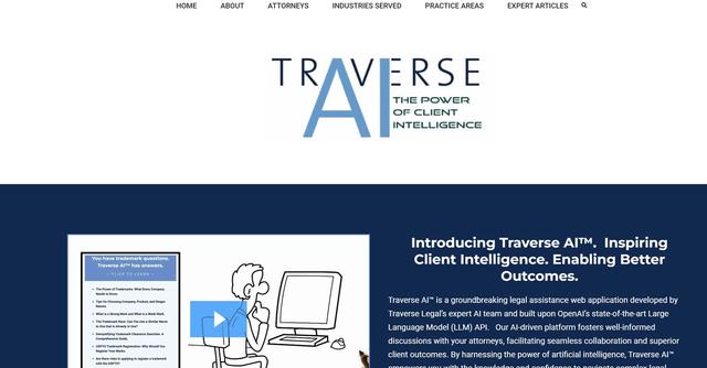 Traverse AI™ - World's First AI-Powered Intelligence Tool For Law Clients