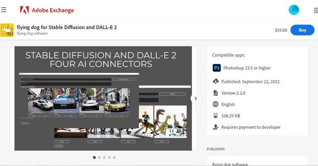 Flying Dog - A plugin that adds DALLE-2 and Stable Diffusion models inside Adobe Photoshop