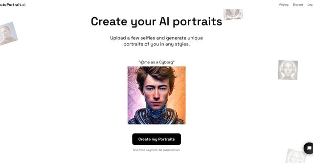 Auto Portrait - Upload a few selfies and generate unique portraits of you in any styles.