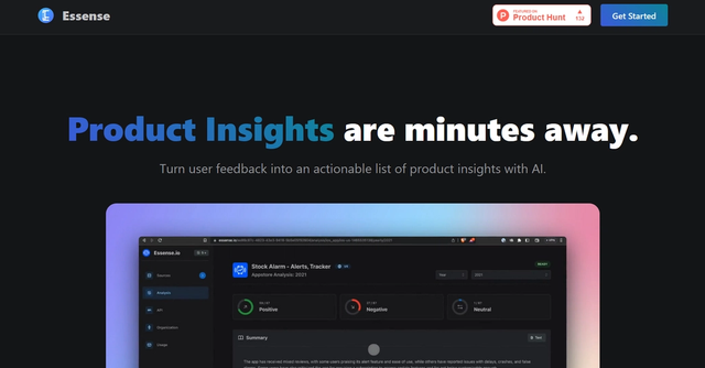 Essense AI - Generate product insights from user feedback with AI