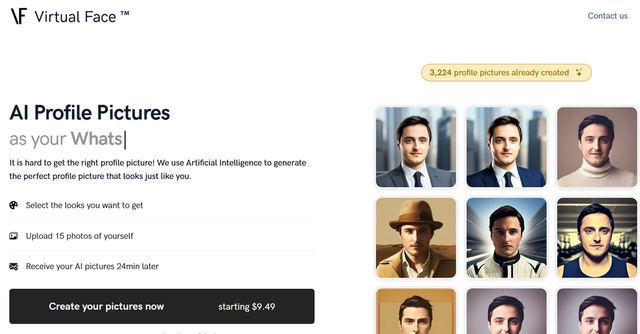 Virtual Face - Create stunning and professional profile pictures in a matter of minutes.
