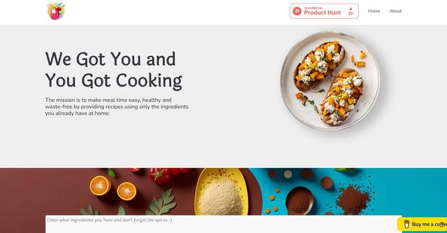 You Got Cooking - Generating recipes according to available ingredients.