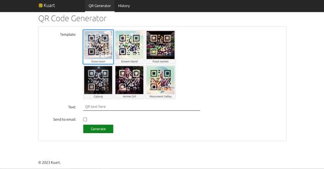 Kuart - Kuart is an AI tool that offers a QR code generator to its users.