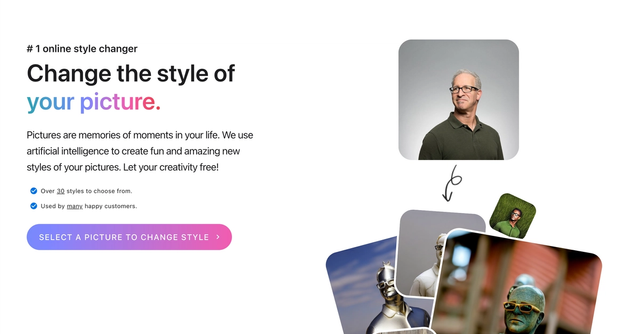 Change Style AI - Create new styles of your pictures with the same structure