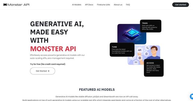 Monster API - Scalable image and text gen for devs.