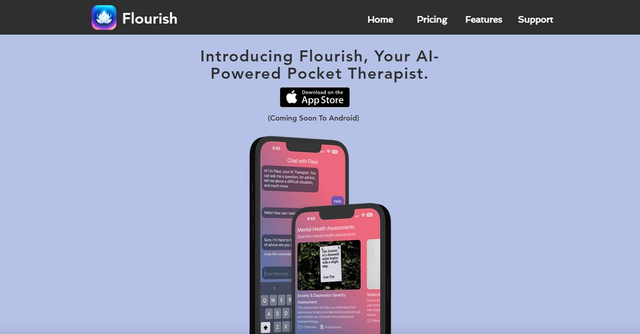Flourish - Flourish Technologies is an AI-powered self-therapy app offering evidence-based advice and personalized mental wellness exercises for improved mental health and well-being.