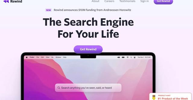 Rewind AI - MacOS app to find anything you've seen, said, or heard, private by design.