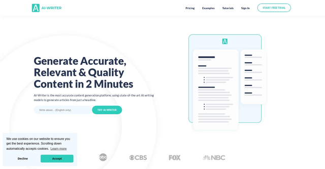 AI-Writer - Accurate content generation with state-of-the-art AI models