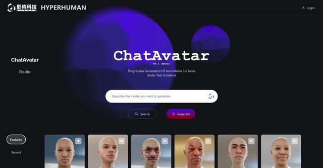 ChatAvatar - Generated 3D avatars for online communication.