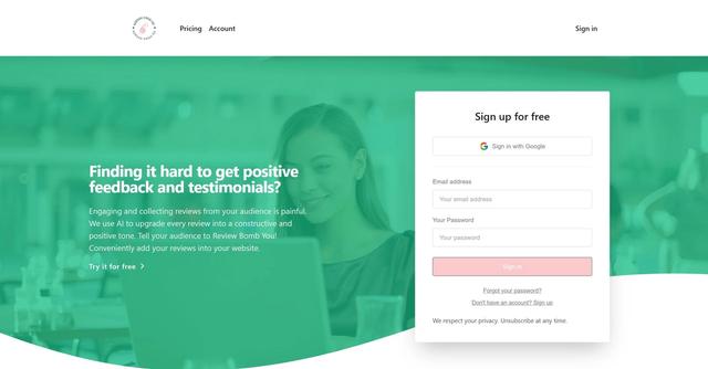 Review Bomb Me - Software for managing customer reviews.