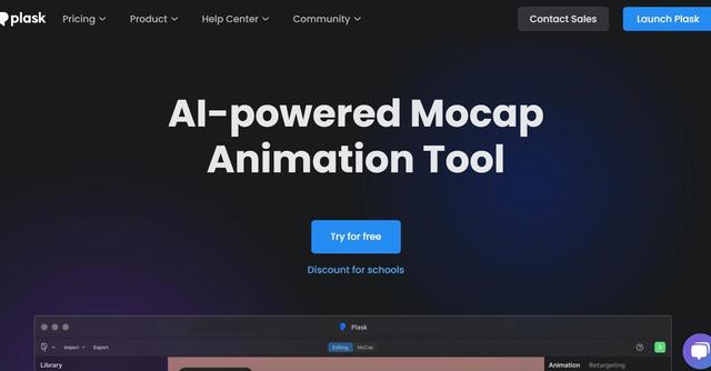 Plask - AI-powered motion capture animation tool for realistic animation.