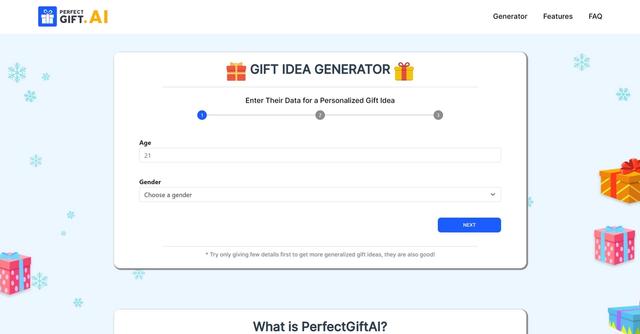Perfectgift - PerfectGift.AI is an AI-powered tool that generates personalized gift ideas for any occasion by utilizing advanced Artificial Intelligence algorithms.